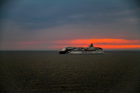 Free stock photo of ferry, sea, sunset