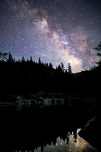 Stars Reflecting on Calm Body of Water