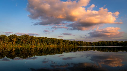 Free stock photo of clouds, forest, reflection photo