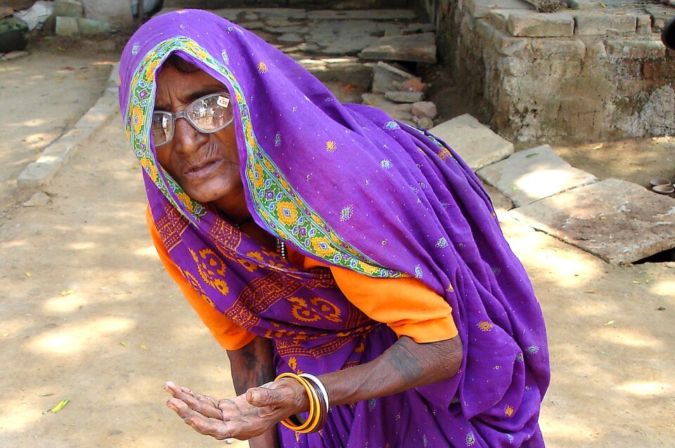Old woman poverty woman
