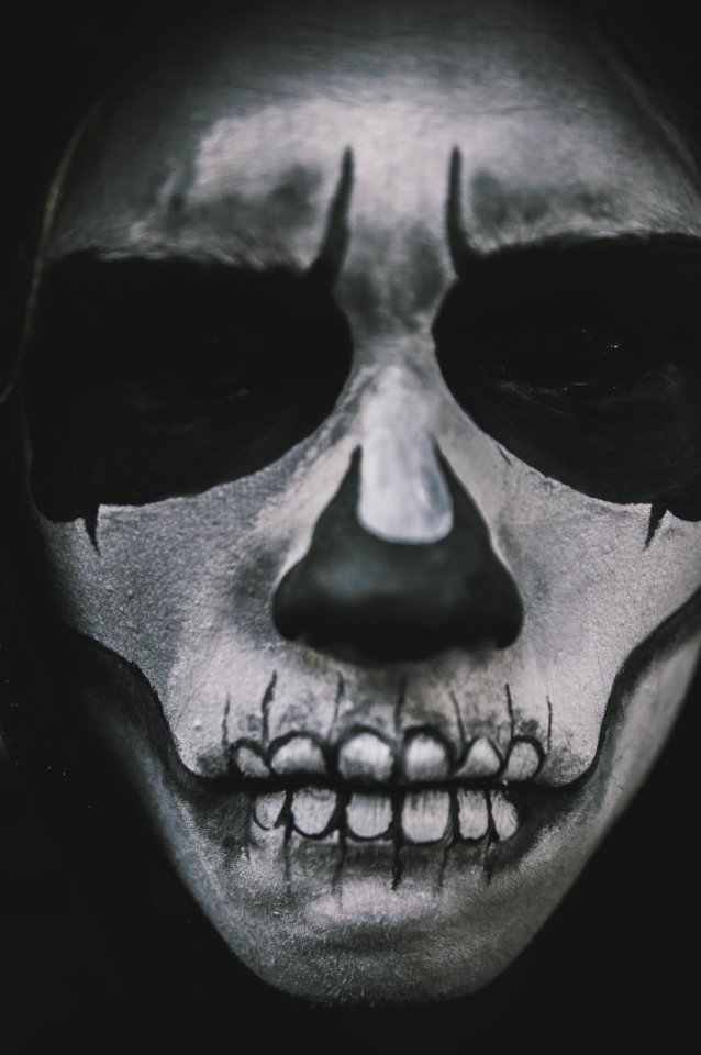 Free stock photo of black and white, costume, creepy