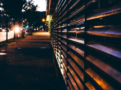 Free stock photo of fence, late, lights photo