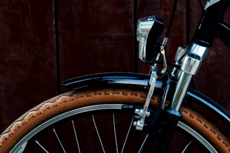Black and Grey Bicycle in Close-up Photography photo