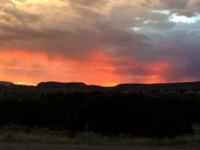 New mexico storm sunset