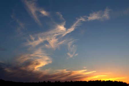 White Clouds Sky during Sunset photo