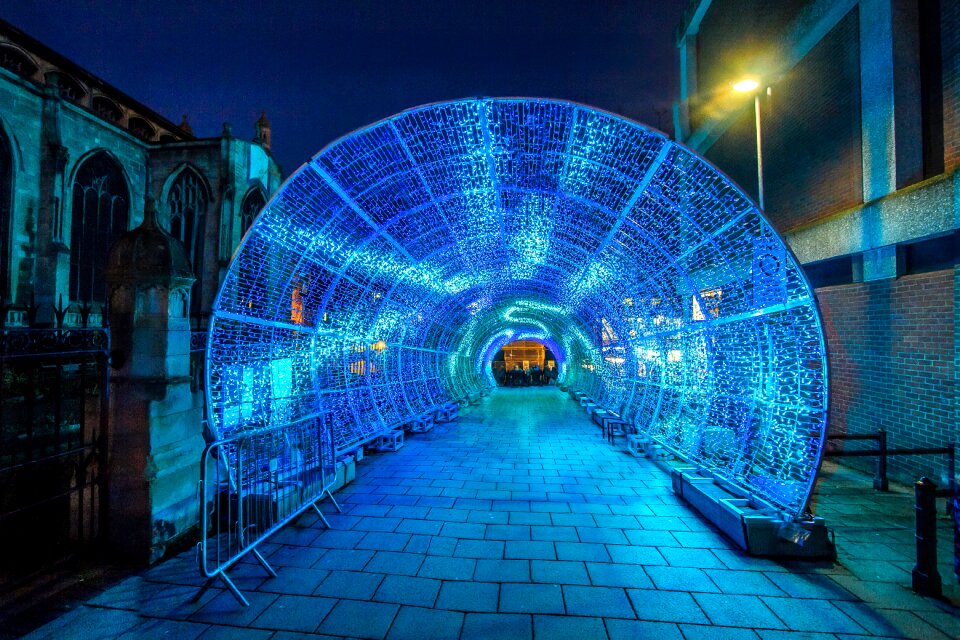 In the evening christmas decorations norwich