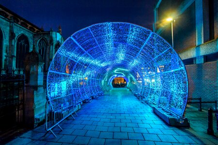 In the evening christmas decorations norwich
