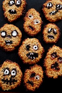 Brown Cookies With Different Designs photo