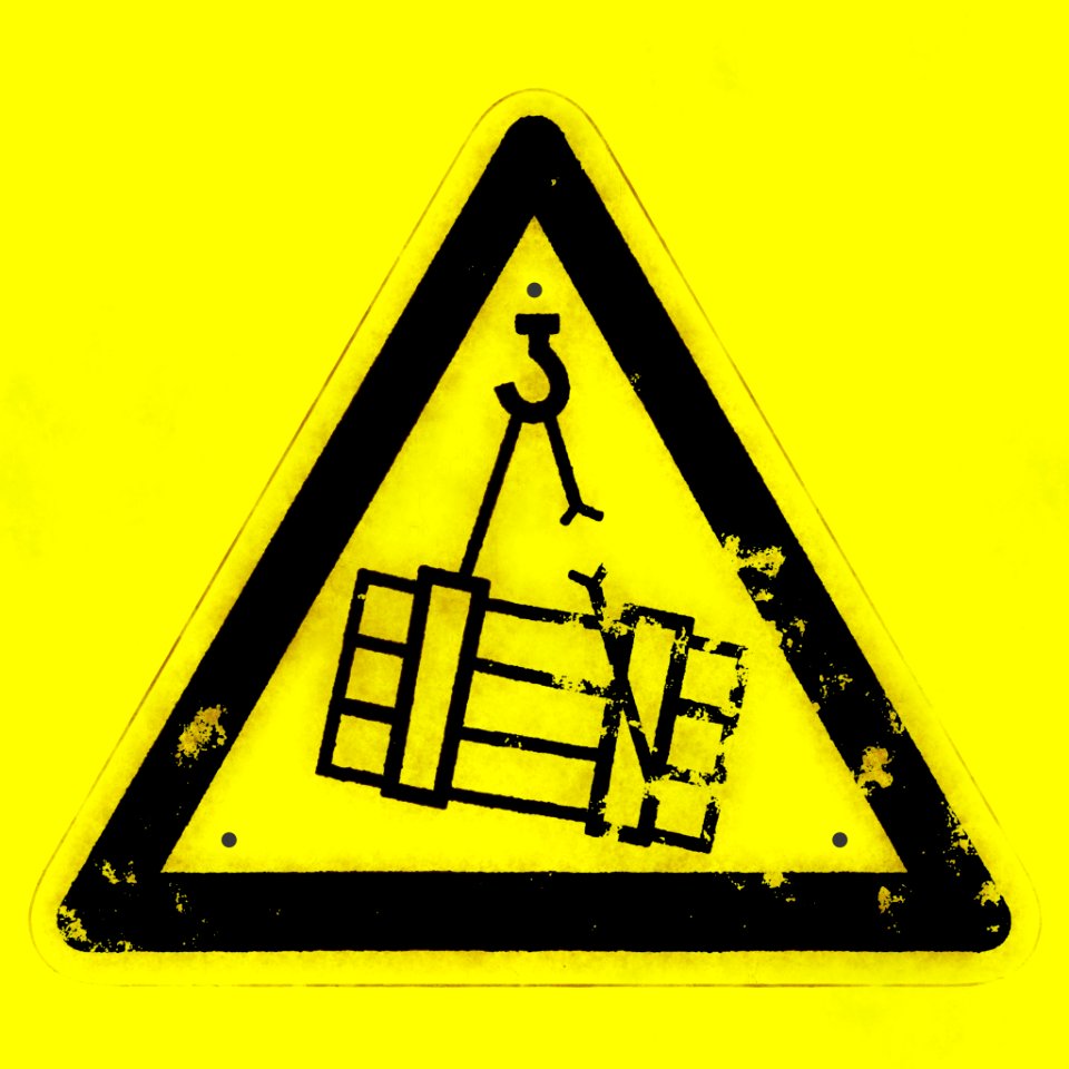 Sign  (Danger overhead crane)