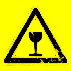 Sign  (Glass hazard)