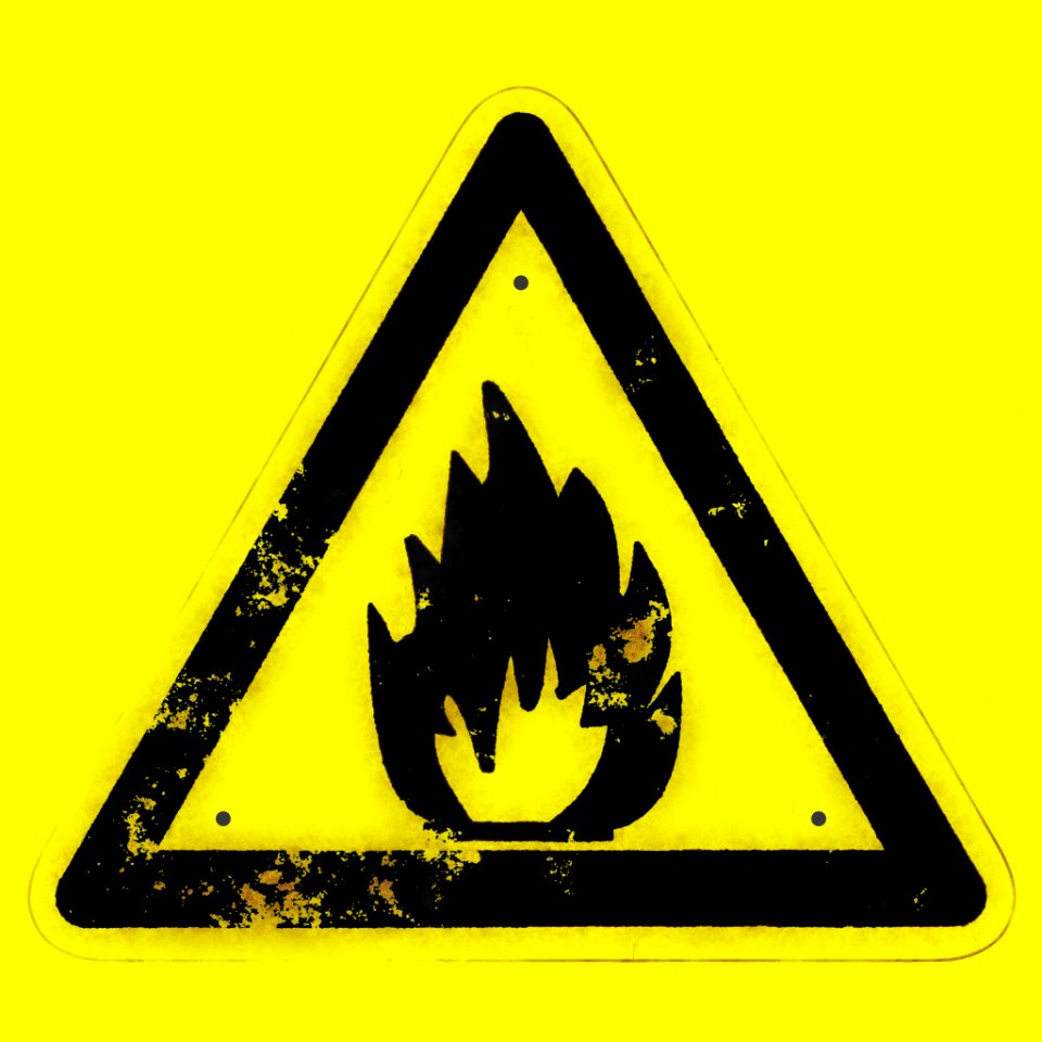 Sign  (Flammable materials)