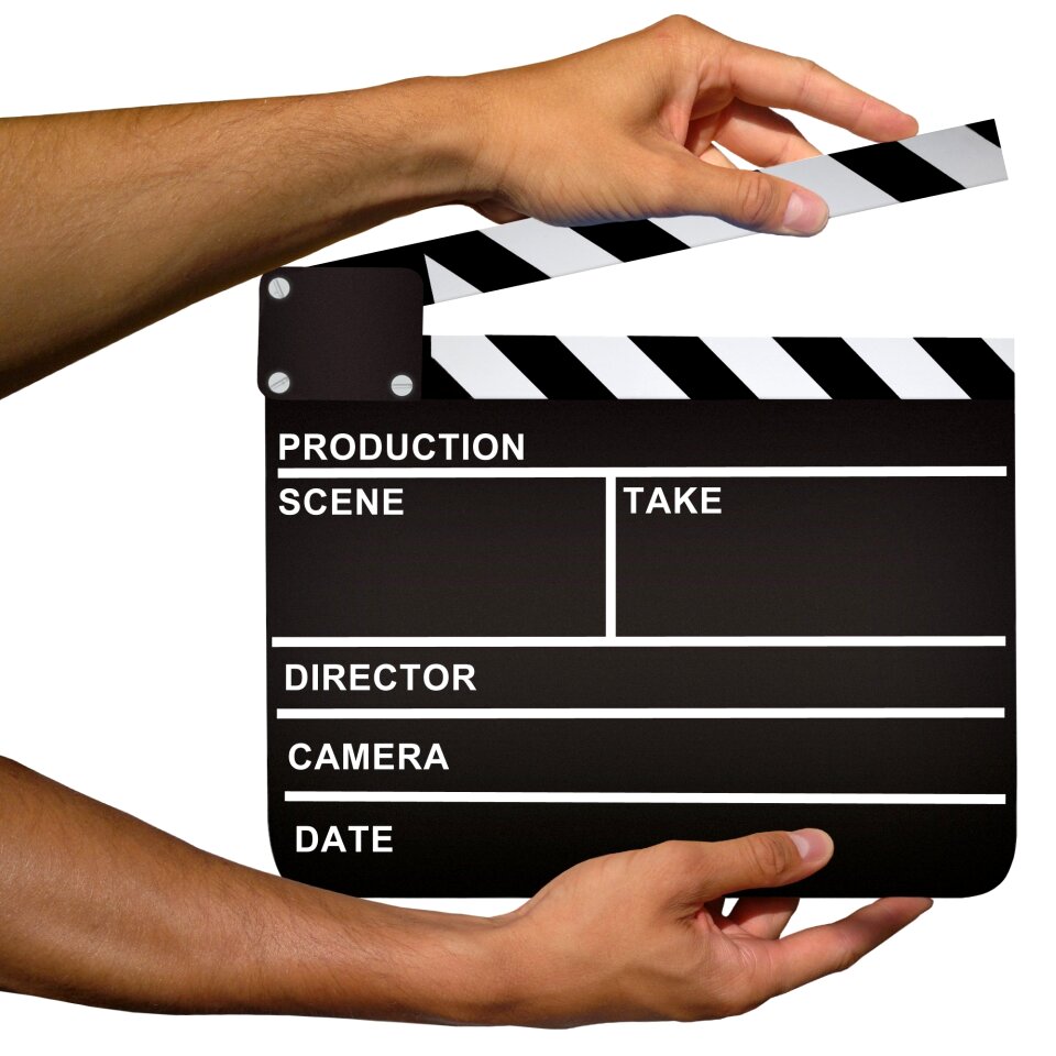 Board production clapperboard