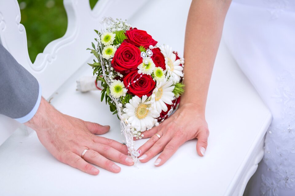 Love rose flower bouquet of flowers photo