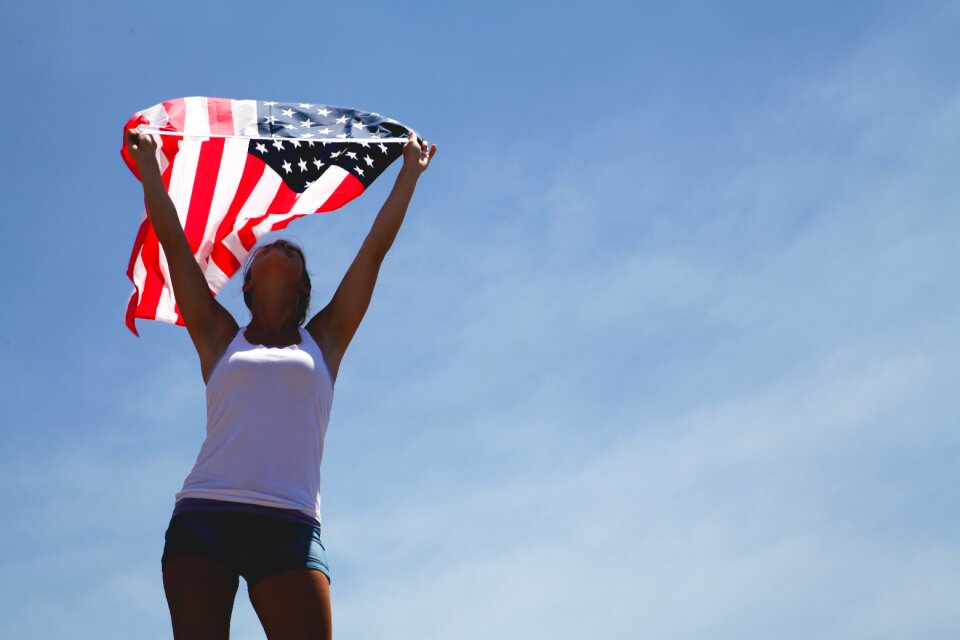 Flag lady patriotism