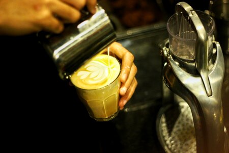 Coffee coffee shop latte art photo