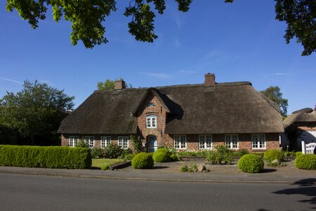 Thatched roof rural north sea photo