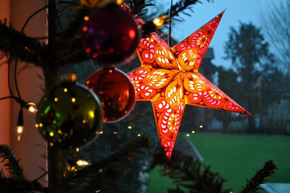 Christmas tree close ball tree decorations