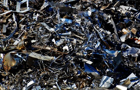 Scrap iron recycling metal photo