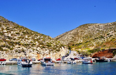 Bay blue boat photo