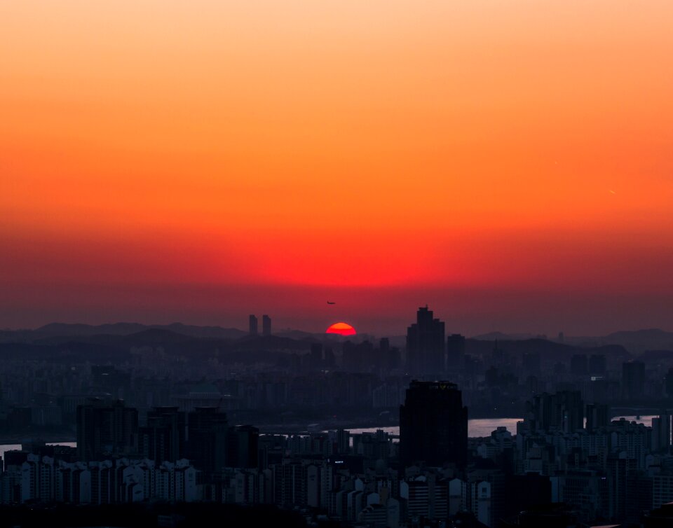 Sunset night landscape