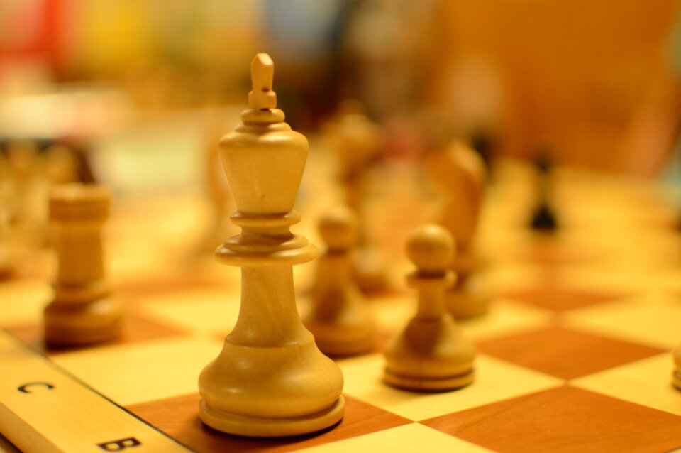 King figures chess game