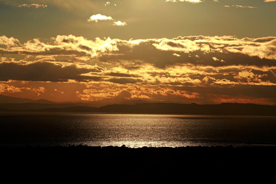 Light clouds evening photo