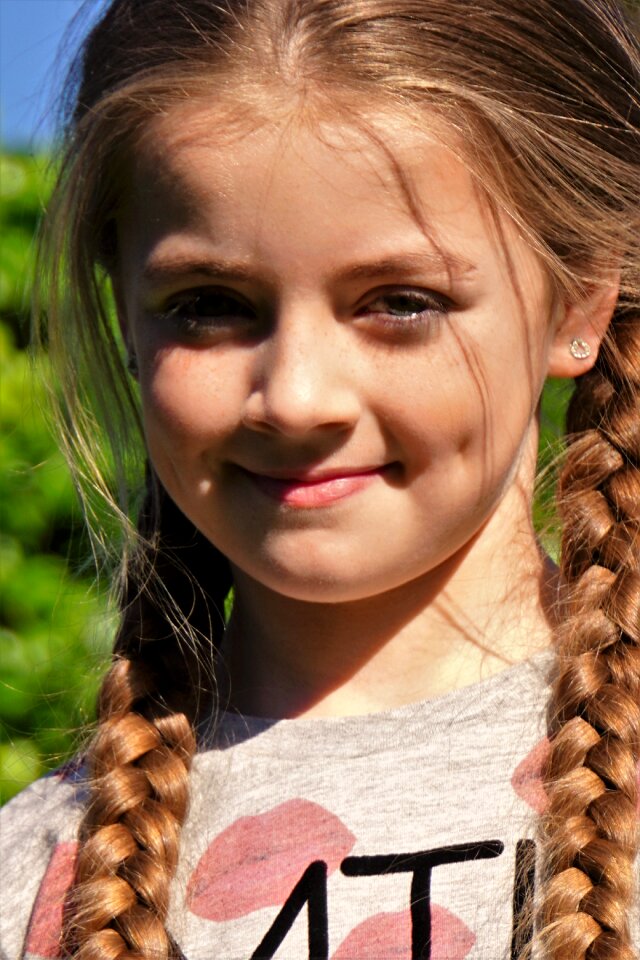 Young girl kid happy
