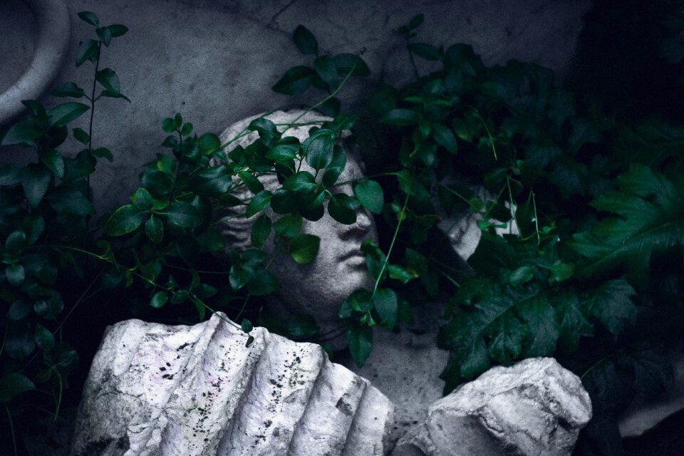 Forest ruins sculpture art