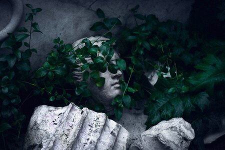 Forest ruins sculpture art