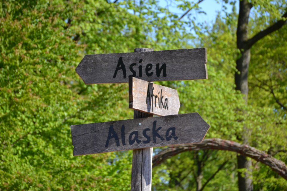Direction signposts note