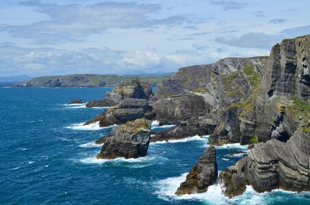 Cliffs clouds mizen head photo