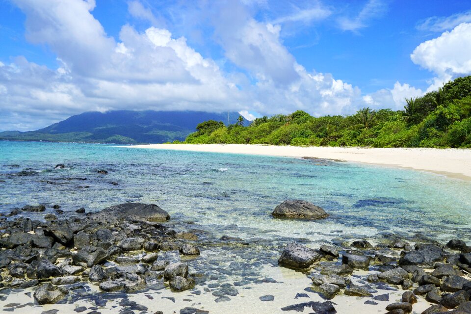 Deserted island blue desert blue island