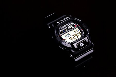 Casio g-shock black time photo