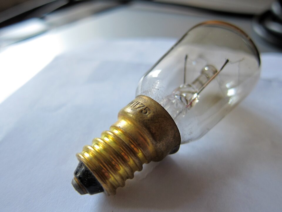 Lightbulb light glass