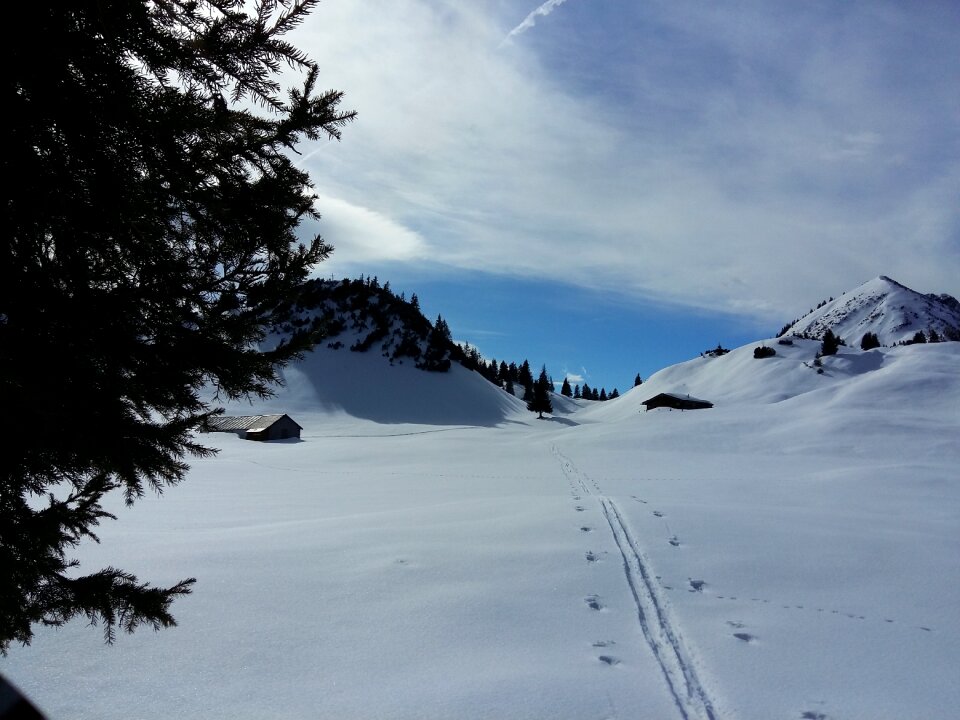 Winter panorama sky