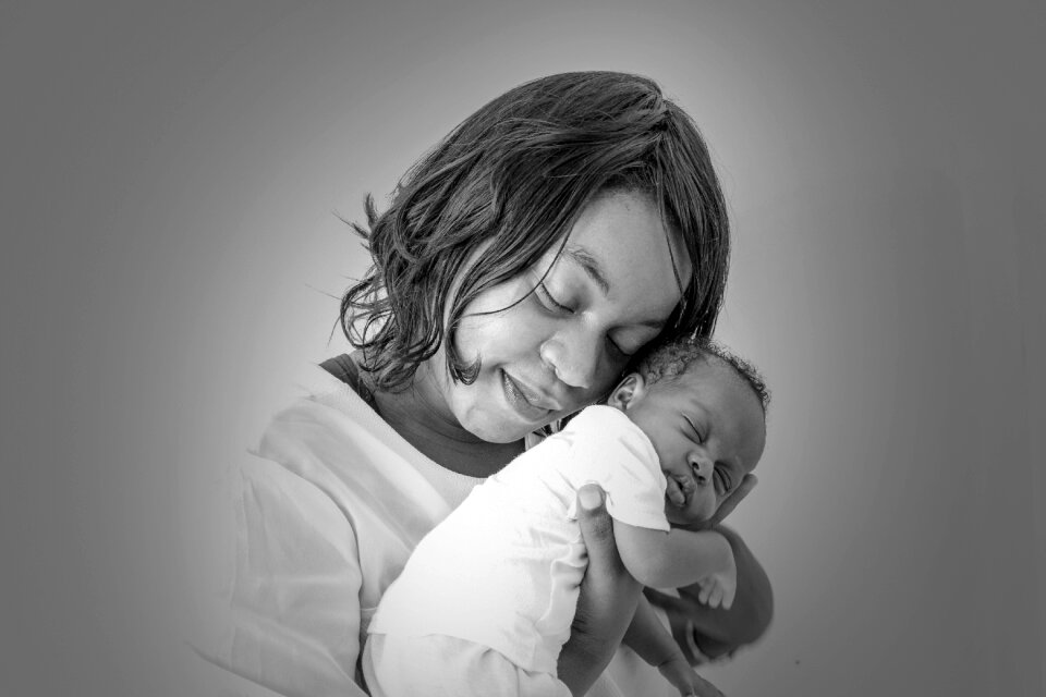 African woman child