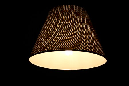 Bright illuminated black lamp photo