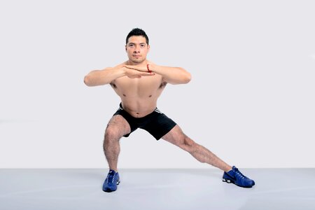 Fitness lateral lunges legs
