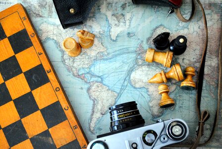 Chess camera world map