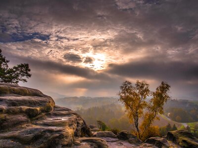 Hiking sun saxon switzerland photo