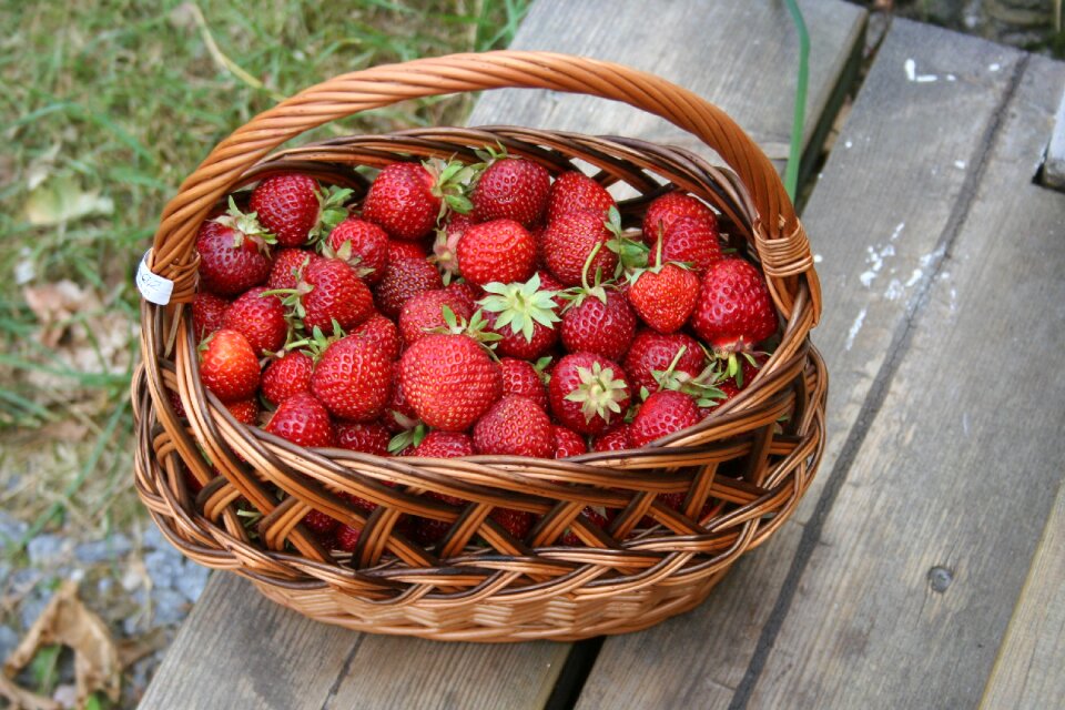 Summer strawberries basket