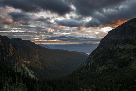 Scenic sunset dusk photo