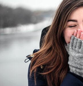Happy fashion woman