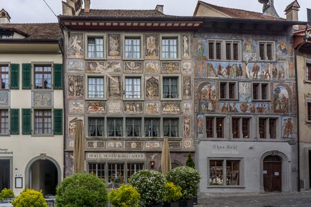 Switzerland facade fachwerkhäuser
