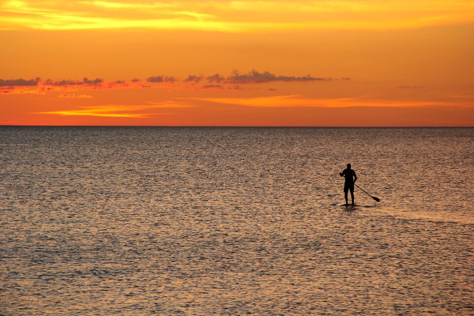 Ocean water orange photo