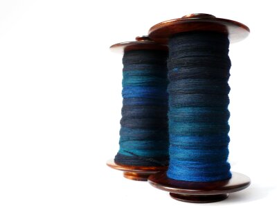 Wool blue spool