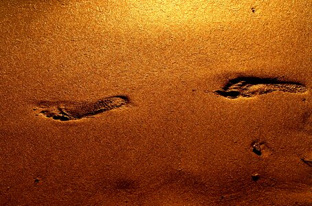 Footprints gold step