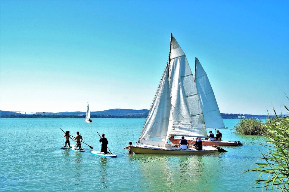 Yacht stand up paddle water sport