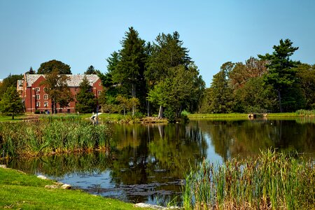 Lake campus reflections photo