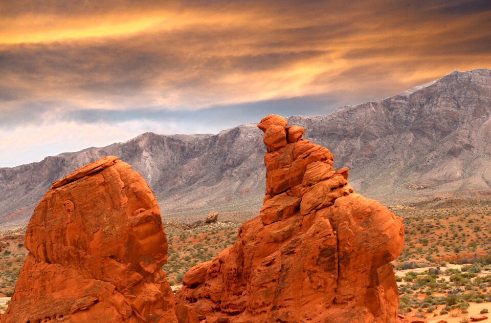 National park desert fire photo